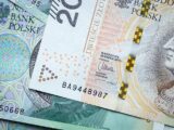 20 banknote on green textile