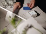 A person is about to pay with a credit card.