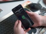 a person holding a phone