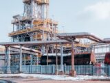 a large industrial plant with pipes and pipes