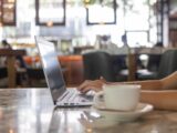 a person using a laptop