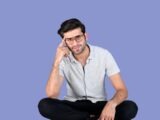 a man sitting on a chair